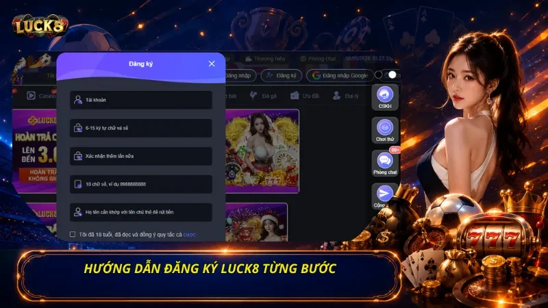 Hướng Dẫn Đăng Ký Luck8 Từng Bước